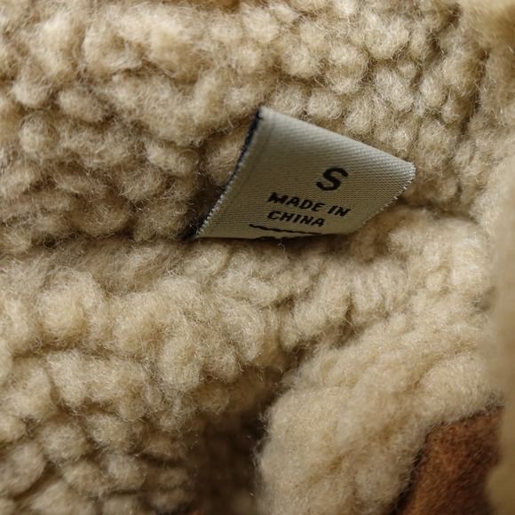 NEW Levis Jacket Mens S Brown Sherpa Lined Faux Suede Trucker Bomber Work Coat - Picture 6 of 13